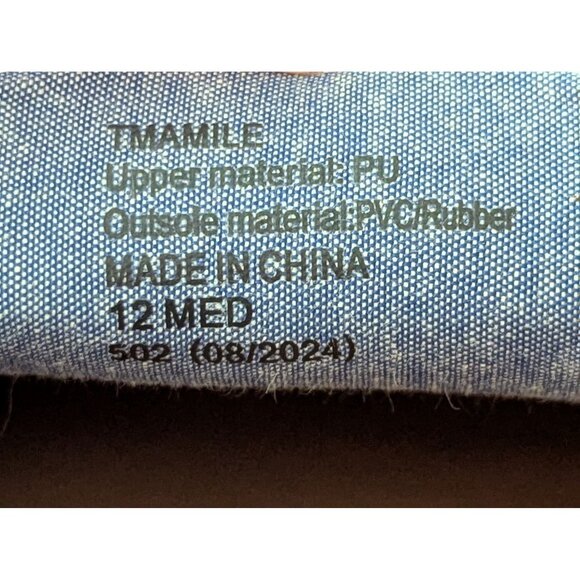 Tommy Hilfiger Mens Beige Casual Loafers Size 12 Medium Faux Leather Slip-On - Picture 4 of 5